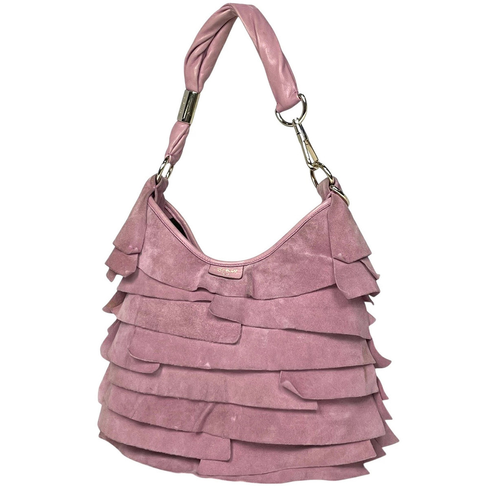 Saint Laurent Paris Saint Tropez Shoulder Bag Suede Pink